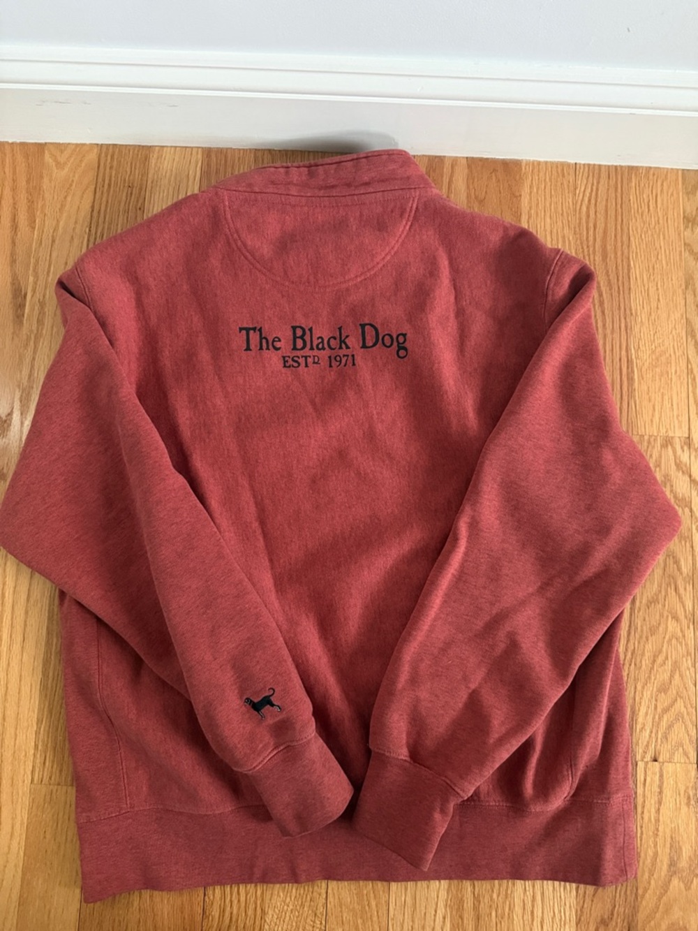The Black Dog Red Pullover with Black Dog Graphic - Picture 6 of 10